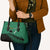 Australia New Zealand Rugby Leather Bag Green Aboriginal Wallabies and Maori Black Fern - Polynesian Pride