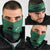 Australia New Zealand Rugby Neck Gaiter Green Aboriginal Wallabies and Maori Black Fern LT9