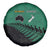 Australia New Zealand Rugby Spare Tire Cover Green Aboriginal Wallabies and Maori Black Fern - Polynesian Pride