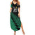 Custom Australia Wallabies and Aotearoa Rugby Summer Maxi Dress Kangaroo Black Fern Maori Green Vibe LT9 Women Green - Polynesian Pride