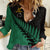 Custom Australia Wallabies and Aotearoa Rugby Women Casual Shirt Kangaroo Black Fern Maori Green Vibe LT9 Female Green - Polynesian Pride