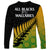 Australia Wallabies and Aotearoa Rugby Long Sleeve Shirt Kangaroo Black Fern Maori Gradient Vibe LT9 - Polynesian Pride