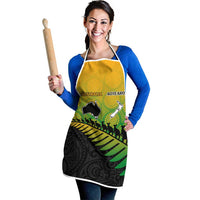Australia New Zealand Rugby Apron Gradient Aboriginal Wallabies and Maori Black Fern - Polynesian Pride
