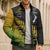Australia New Zealand Rugby Bomber Puffer Jacket Gradient Aboriginal Wallabies and Maori Black Fern - Polynesian Pride