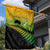 Australia New Zealand Rugby Garden Flag Gradient Aboriginal Wallabies and Maori Black Fern - Polynesian Pride