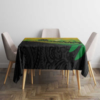Australia New Zealand Rugby Tablecloth Gradient Aboriginal Wallabies and Maori Black Fern - Polynesian Pride
