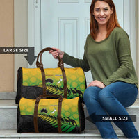 Australia New Zealand Rugby Travel Bag Gradient Aboriginal Wallabies and Maori Black Fern - Polynesian Pride