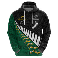 South Africa and Aotearoa Rugby Hoodie Springboks Black Fern Maori Vibe LT9 - Polynesian Pride