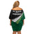 South Africa and Aotearoa Rugby Off Shoulder Short Dress Springboks Black Fern Maori Vibe LT9 - Polynesian Pride