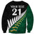 Custom South Africa and Aotearoa Rugby Sweatshirt Springboks Black Fern Maori Vibe LT9 - Polynesian Pride