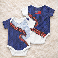 Ula Fala Red Samoa Chief Baby Onesie Samoan Art Black Tribal LT9 - Polynesian Pride