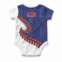 Ula Fala Red Samoa Chief Baby Onesie Samoan Art Black Tribal LT9 - Polynesian Pride