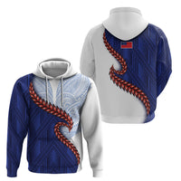 Ula Fala Red Samoa Chief Hoodie Samoan Art Black Tribal
