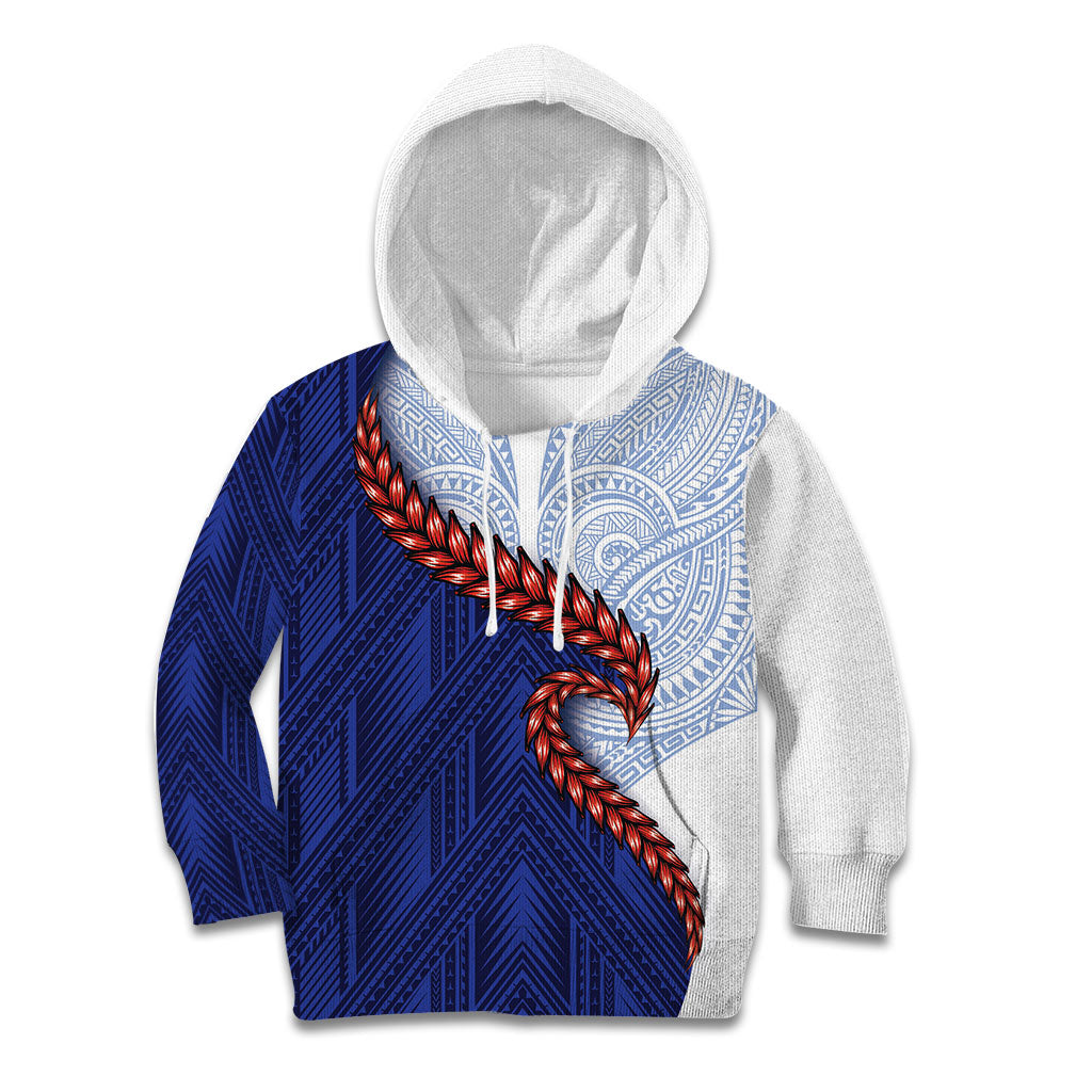 Ula Fala Red Samoa Chief Kid Hoodie Samoan Art Black Tribal