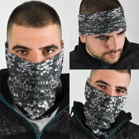 Black Hawaiian Tapa Tribal Hibiscus Neck Gaiter