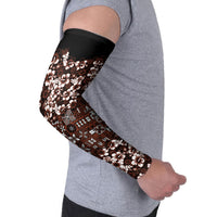 Burgundy Hawaiian Tapa Tribal Hibiscus Arm Sleeves