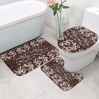 Burgundy Hawaiian Tapa Tribal Hibiscus Bathroom Set