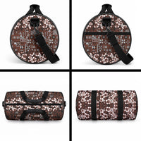 Burgundy Hawaiian Tapa Tribal Hibiscus Duffle Bag LT9 - Polynesian Pride
