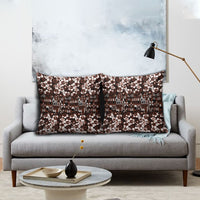 Burgundy Hawaiian Tapa Tribal Hibiscus Pillow Cover