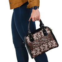 Burgundy Hawaiian Tapa Tribal Hibiscus Shoulder Handbag