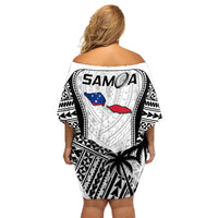 Samoa Rugby Off Shoulder Short Dress Go Champions World Cup 2023 Polynesian Unique LT9 - Polynesian Pride