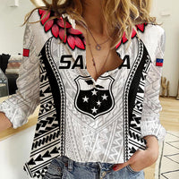 Custom Samoa Rugby Women Casual Shirt Go Champions World Cup 2023 Polynesian Unique LT9 Female White - Polynesian Pride