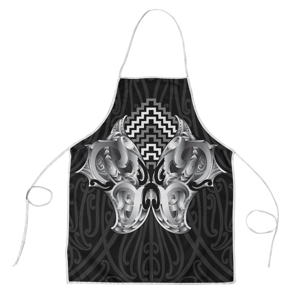 Aotearoa Kowhaiwhai Poutama Black Motif Apron