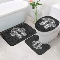 Aotearoa Kowhaiwhai Poutama Black Motif Bathroom Set LT9 - Polynesian Pride