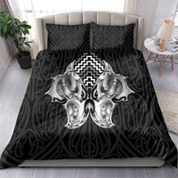 Aotearoa Kowhaiwhai Poutama Black Motif Bedding Set LT9 - Polynesian Pride