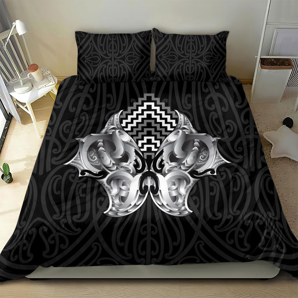 Aotearoa Kowhaiwhai Poutama Black Motif Bedding Set LT9 - Polynesian Pride