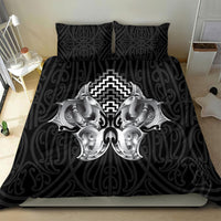 Aotearoa Kowhaiwhai Poutama Black Motif Bedding Set LT9 - Polynesian Pride