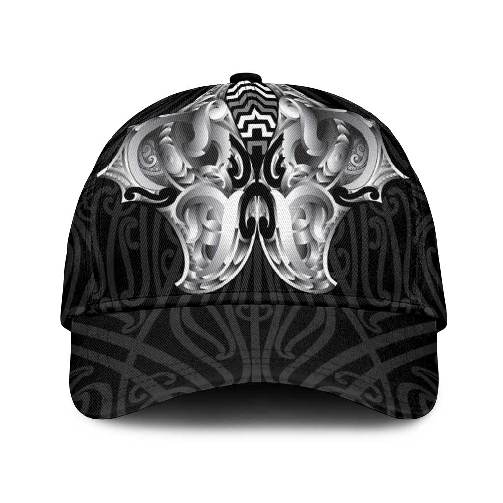 Aotearoa Kowhaiwhai Poutama Black Motif Classic Cap