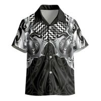 Aotearoa Kowhaiwhai Poutama Black Motif Kid Hawaiian Shirt LT9 - Polynesian Pride