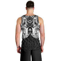 Aotearoa Kowhaiwhai Poutama Black Motif Men Tank Top LT9 - Polynesian Pride