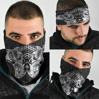 Aotearoa Kowhaiwhai Poutama Black Motif Neck Gaiter LT9 - Polynesian Pride