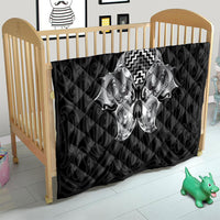 Aotearoa Kowhaiwhai Poutama Black Motif Quilt LT9 - Polynesian Pride