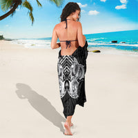 Aotearoa Kowhaiwhai Poutama Black Motif Sarong LT9 - Polynesian Pride