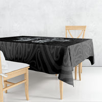 Aotearoa Kowhaiwhai Poutama Black Motif Tablecloth