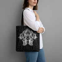 Aotearoa Kowhaiwhai Poutama Black Motif Tote Bag LT9 - Polynesian Pride