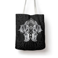Aotearoa Kowhaiwhai Poutama Black Motif Tote Bag LT9 - Polynesian Pride