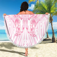 Aotearoa Kowhaiwhai Poutama Pink Motif Beach Blanket LT9 - Polynesian Pride