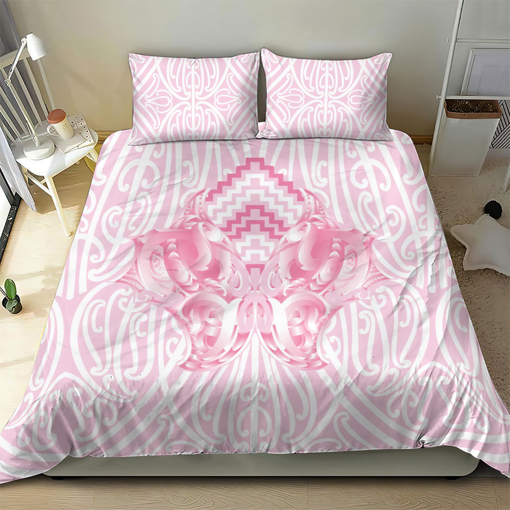 Aotearoa Kowhaiwhai Poutama Pink Motif Bedding Set LT9 - Polynesian Pride