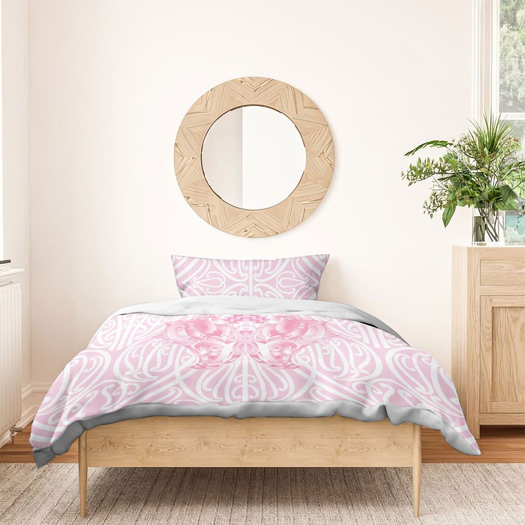 Aotearoa Kowhaiwhai Poutama Pink Motif Bedding Set LT9 - Polynesian Pride