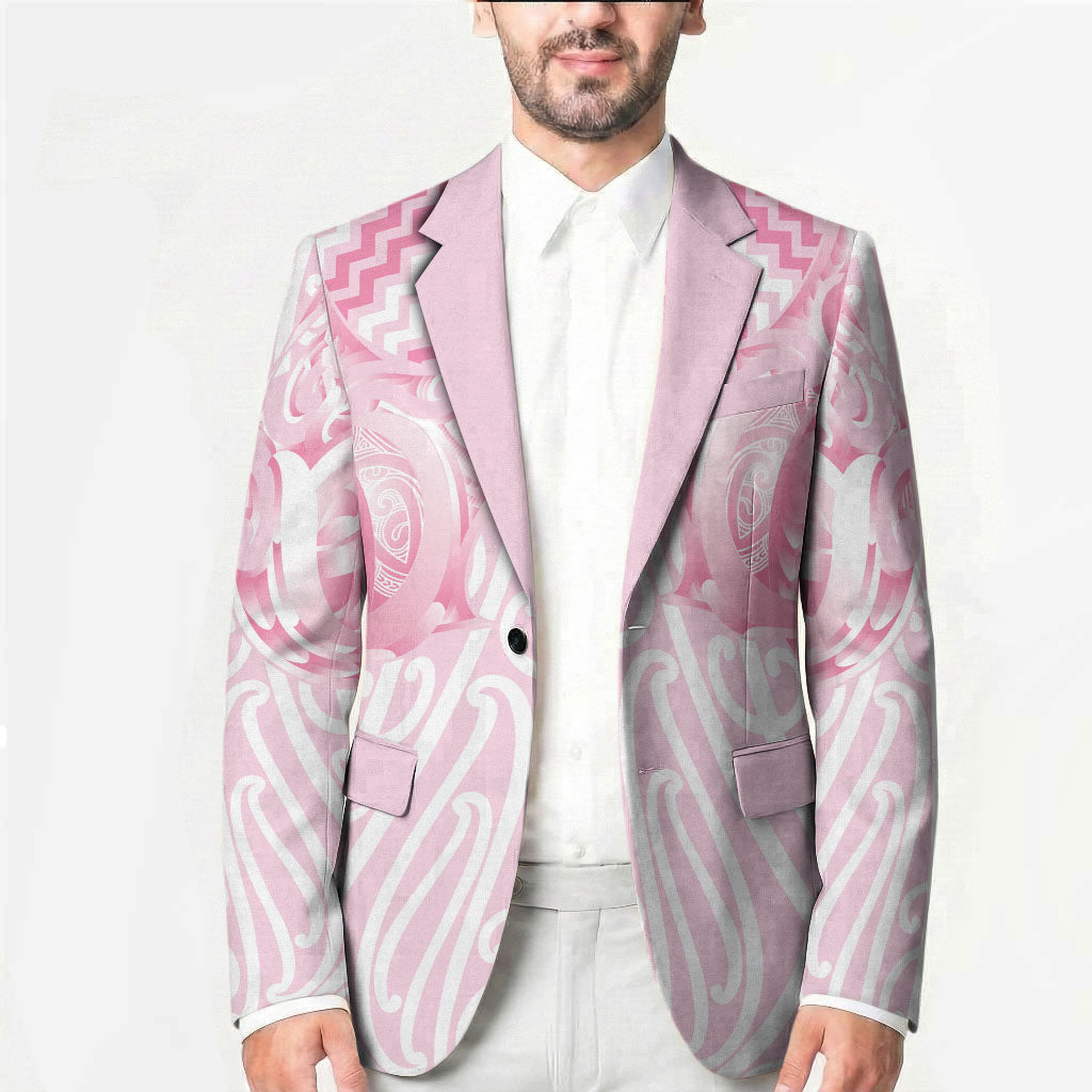 Aotearoa Kowhaiwhai Poutama Pink Motif Blazer LT9 - Polynesian Pride