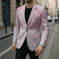Aotearoa Kowhaiwhai Poutama Pink Motif Blazer LT9 - Polynesian Pride
