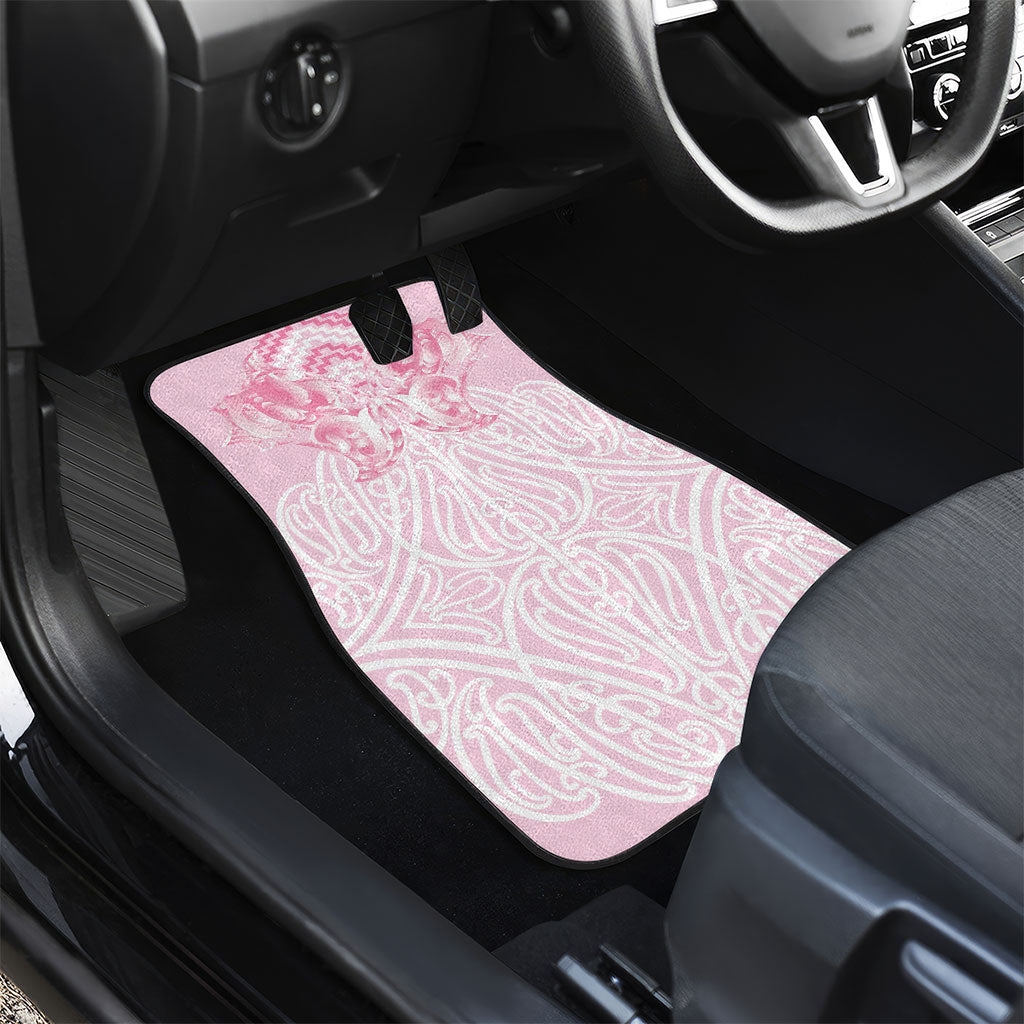 Aotearoa Kowhaiwhai Poutama Pink Motif Car Mats LT9 - Polynesian Pride