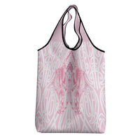 Aotearoa Kowhaiwhai Poutama Pink Motif Grocery Bag LT9 - Polynesian Pride