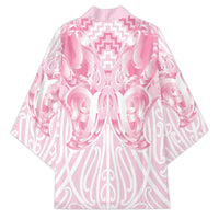 Aotearoa Kowhaiwhai Poutama Pink Motif Kimono LT9 - Polynesian Pride