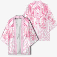 Aotearoa Kowhaiwhai Poutama Pink Motif Kimono LT9 - Polynesian Pride