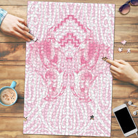 Aotearoa Kowhaiwhai Poutama Pink Motif Puzzle LT9 Pink - Polynesian Pride